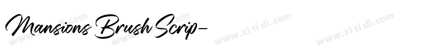 Mansions Brush Scrip字体转换